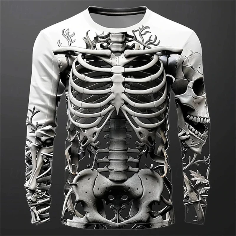 เสื้อยืดลายโครงกระดูกและกะโหลก - 3D Printing Custom บทวิจารณ์และราคา
