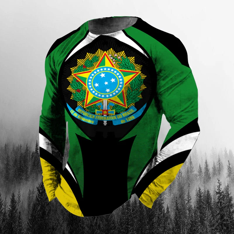 เสื้อยืดคอกลมแขนยาวผู้ชายสไตล์ - 3D Printing Custom บทวิจารณ์และราคา